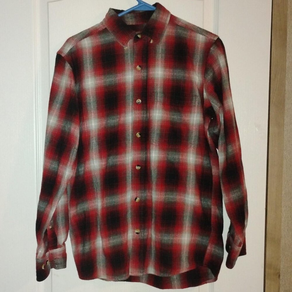 Men's red, black & red Hobbs Creek flannel shirt